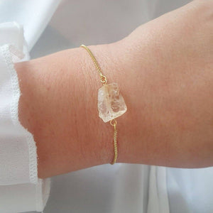Citrine - 14k Gold Plated Bracelet